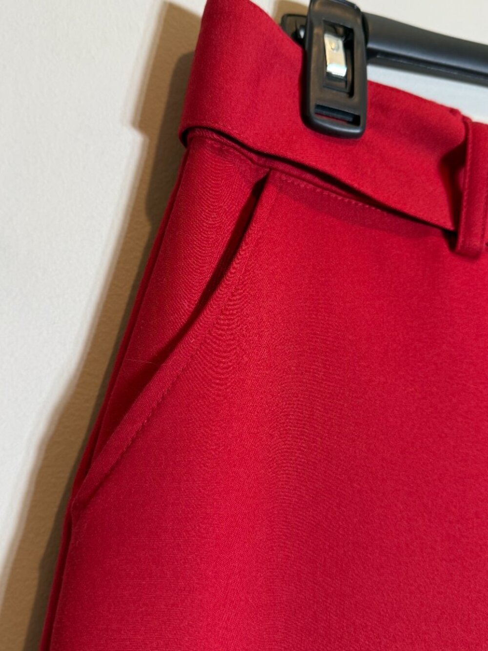 Show Me Your Mumu DJ Cropped Pants Womens Large Red Suiting Wide Leg Belted Boho - Picture 8 of 13